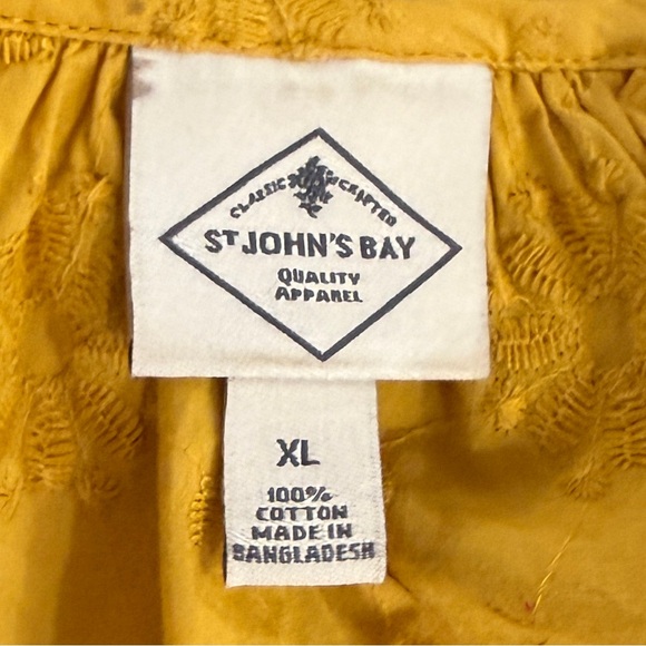 St. John's Bay Mustard Yellow Blouse - Picture 3 of 4
